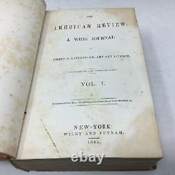 3 EDGAR ALLAN POE Works Printed in 1845 THE AMERICAN REVIEW, Bound Magazine