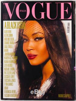 A Black Issue NAOMI CAMPBELL Pat Cleveland IMAN Vogue Italia magazine July 2008
