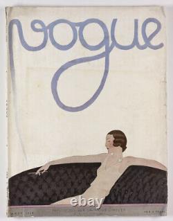 A. E. MARTY Art Deco AUGUST 1930 vtg PARIS VOGUE French fashion COLLECTIONS Travel