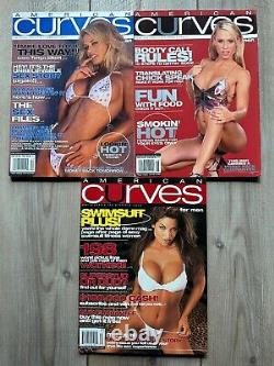 AMERICAN CURVES Magazine Lot EXTREMELY RARE OUT OF PRINT Issues 1 3 SWIMSUIT +