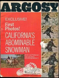 ARGOSY Magazine Californias Abominable Snowman 1968 Bigfoot, Sasquatch RARE