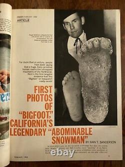 ARGOSY Magazine Californias Abominable Snowman 1968 Bigfoot, Sasquatch RARE