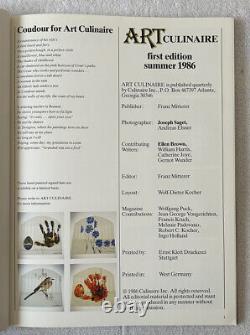ARTCulinaire, Premier Issue, Summer 1986, with Typo on Hard Cover, Limited Edition