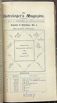 ASTROLOGER'S MAGAZINE Vol. I, 1890-91 ALAN LEO Entire FIRST YEAR of Journals