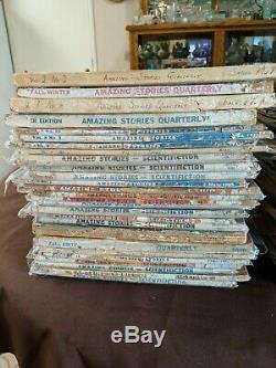 Amazing Stories Lot 1926-1933. 54 Magazines. Buck Rogers War of Worlds. Verne