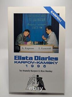 Anatoly Karpov Elista Diaries Karpov-Kamsky 1996 First Edition