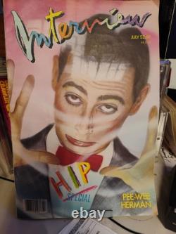Andy Warhol Interview Magazine July 1987 Pee Wee Herman & Uma Thurman, Keanu
