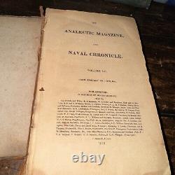 Antique 1816 The Analectic Magazine And Naval Chronicle Vol Vll Jan-June 1816