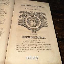 Antique 1816 The Analectic Magazine And Naval Chronicle Vol Vll Jan-June 1816