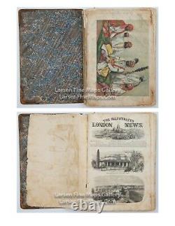 Antique 1858 THE ILLUSTRATED LONDON NEWS MAGAZINES BOUND January thru June