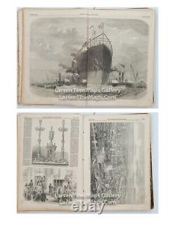 Antique 1858 THE ILLUSTRATED LONDON NEWS MAGAZINES BOUND January thru June