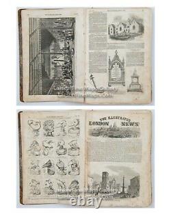 Antique 1858 THE ILLUSTRATED LONDON NEWS MAGAZINES BOUND January thru June