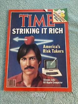 Apple Steve Jobs STRIKING IT RICH February 15, 1982, TIME Magazine- No Label