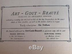 Art Gout Beaute French & New York Fashion Magazines January December 1926