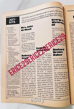 Art-Rite Magazine Issue Number 3, 1973 Richard Tuttle Chuck Close Jackie Ferrara