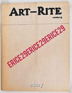 Art-Rite Magazine Issue Number 6, Summer, 1974 Joseph Beuys Phillip Glass