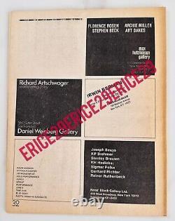 Art-Rite Magazine Issue Number 6, Summer, 1974 Joseph Beuys Phillip Glass