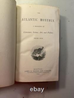 Atlantic Monthly Magazine Vol. 25 Vol. 27 28 29 1869 1871 1872 4 Books