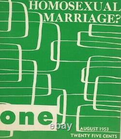 August 1953 one magazine gay lesbian interest homosexual viewpoint vol 1 # 8
