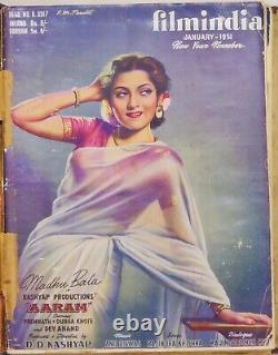 BIND OF 12 RARE BOLLYWOOD VINTAGE FILMINDIA MAGAZINE 1951 complete year