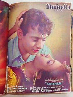 BIND OF 12 RARE BOLLYWOOD VINTAGE FILMINDIA MAGAZINE 1951 complete year