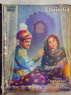 BIND OF 12 RARE BOLLYWOOD VINTAGE FILMINDIA MAGAZINE 1951 complete year