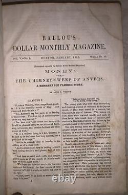 Ballou's Dollar Monthly Magazine, Volumes V & Vi, January 1857 December 1857