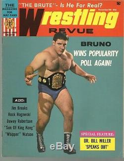 Bruno Sammartino Wrestling Magazine Lot of 10 VERY RARE unsigned Magazines