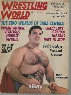 Bruno Sammartino Wrestling Magazine Lot of 10 VERY RARE unsigned Magazines