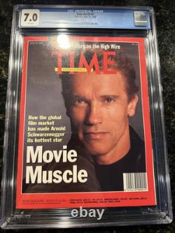 CGC Time International Magazine 1990 Arnold Schwarzenegger Movie Star Muscle