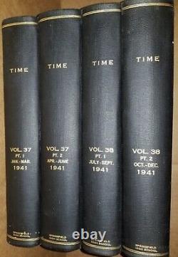 COMPLETE 1941 TIME Magazine black bound Adolph Hitler Winston Churchill Lewis