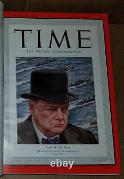 COMPLETE 1941 TIME Magazine black bound Adolph Hitler Winston Churchill Lewis