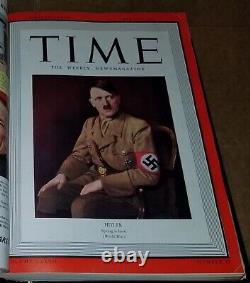 COMPLETE YEAR 1941 TIME Magazine black bound Adolph Hitler Winston Churchill