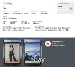 Caitlin Clark TIME Magazine 2024 Athlete of the Year CGC 9.8 TOP POP