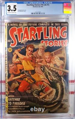 Cgc 3.5 Startling Stories #16 Vol 6 #1 Magazine 1941 Sea Monster Dragon Cvr