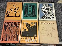 Coterie Magazine 1 to 6/7. 1919 1921 First Edition Complete Set