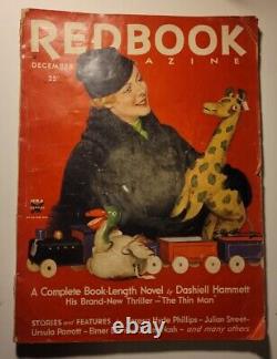 December 1933 Redbook Magazine First Printing Dashiell Hammett Thin Man