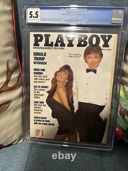 Donald Trump Playboy NEWSSTAND Magazine 1990 CGC 5.5