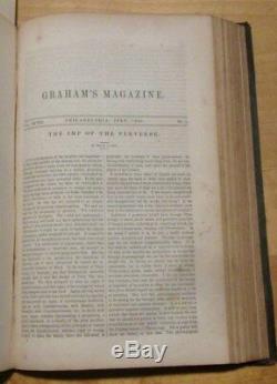 E A POE 1sts IMP OF THE PERVERSE & SYSTEM OF DR. TARR. 1845 Graham's Magazine