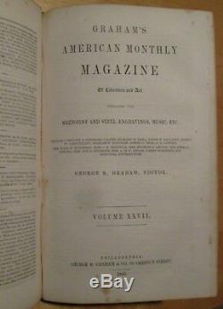 E A POE 1sts IMP OF THE PERVERSE & SYSTEM OF DR. TARR. 1845 Graham's Magazine