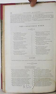 EDGAR ALLAN POE Conqueror Worm in Graham's Magazine FIRST APPEARANCE 1842