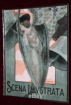 EXRare 4 X 1915 ORIG SCENA ILLUSTRATA MAGAZINES Art Nouveau Art Deco AMAZING