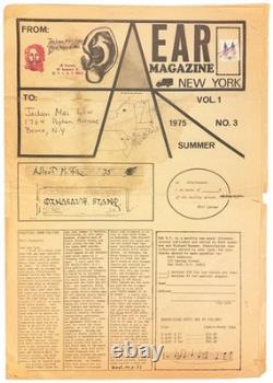 Ear Magazine New York Vol 1 no 3 Summer 1975 Jackson Mac Low's copy 1st ed