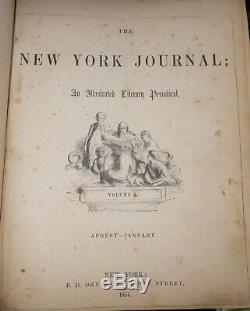 Edgar Allan Poe The Raven Printed 1854 Rare New York Magazine Dickens