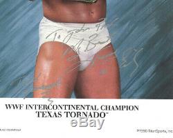 Extremely Rare Kerry Von Erich signed Original WWF Promo JSA Cert