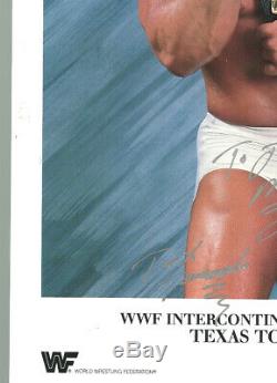 Extremely Rare Kerry Von Erich signed Original WWF Promo JSA Cert