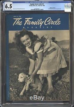 FAMILY CIRCLE CGC FN+ 6.5 1ST USA NORMA JEAN, MARILYN MONROE COVER April 1946
