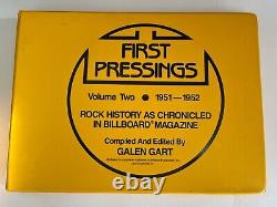 FIRST PRESSINGS Rock History Chronicled in Billboard Magazine / Galen Gart 2 VOL