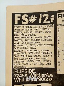 FLIPSIDE # 12 (1979) LA Punk Zine, Middle Class, Weirdos, Joan Jett, Screamers