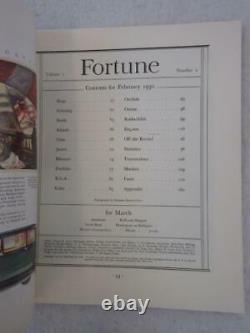 FORTUNE Magazine Feb. 1930 Volume 1, Number 1 FIRST ISSUE Margaret Bourke-White